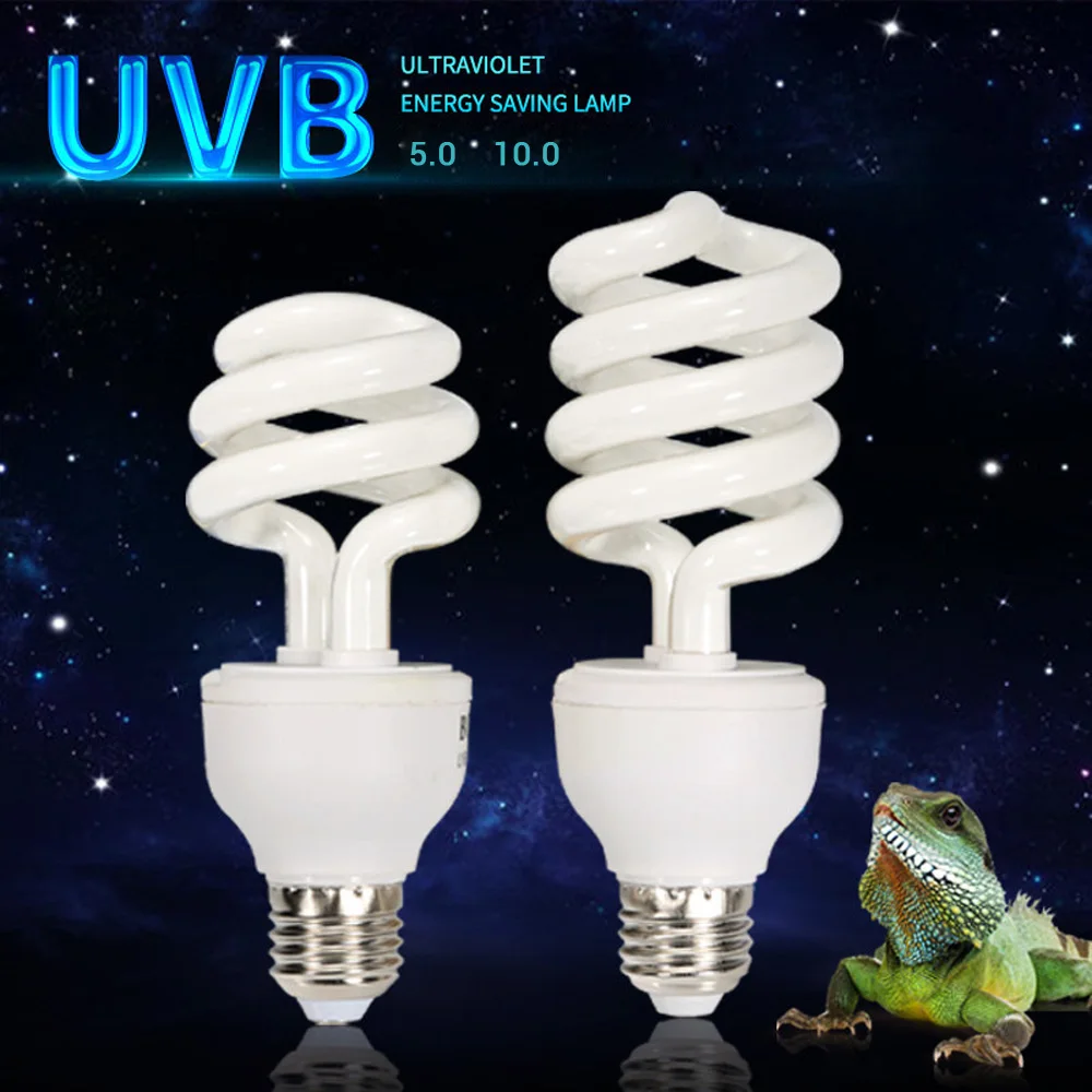Reptile UVB 5.0 10.0 Lamp Bulb For Turtle Lizard Snake Lguanas Heat Calcium Lamp Bulb Energy Saving Light Reptile Succulent E27