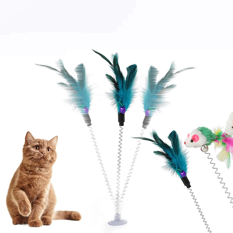

Interactive Cat Toy Funny Cat Stick Playing Kitten Playing Teaser Wand Toy with Suction Cup Juguetes Para Gatos Pet Supplies