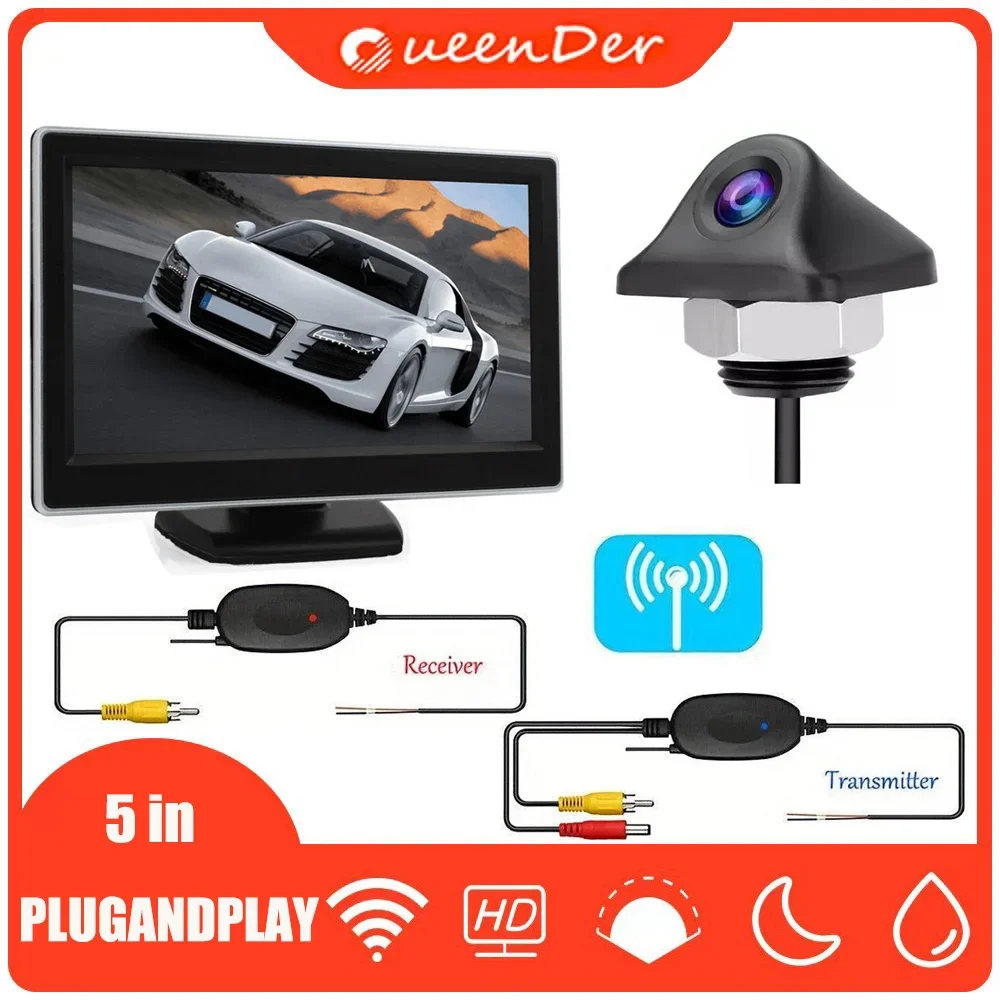 QueenDer Беспроводной автомобильный Стайлинг 5-дюймовый TFT ЖК-экран Автомобильный
