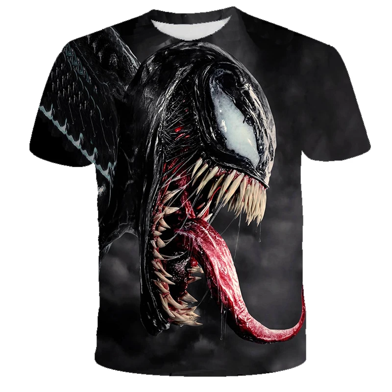 

Marvel Men Clothes 2021 New Mens Summer Venom Print Men Short Sleeve T-shirt 3D Print T Shirt Casual Breathable Funny T Shirts