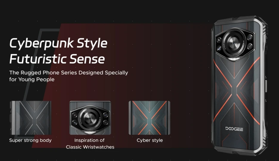 Doogee S Cyber Cpu T606 2025 Гц 120 дюйма Android 14 6 58 мАч 3G телефон 20 Гб ОЗУ 10800 ПЗУ