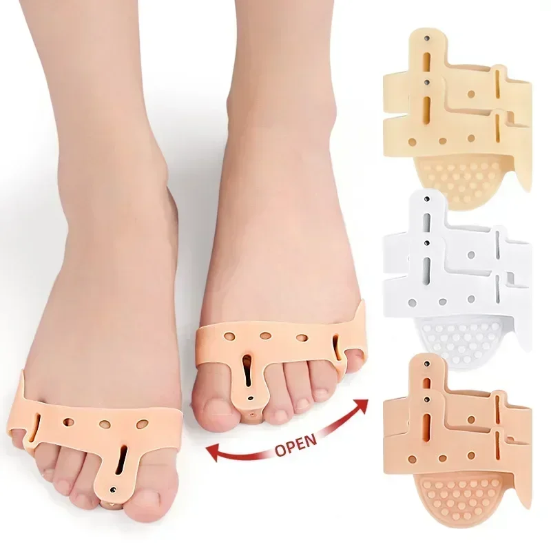 

2pcs Silicone Hallux Valgus Protection Bone Thumb Orthotics Braces Forefoot Pads Pedicure Toe Foot Finger Separator Foot Care