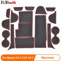 16pcsset 3d rubber mat non slip interior cup pad door groove mat for mazda cx 7 cx7 cx 7 car door mat auto accessories styling