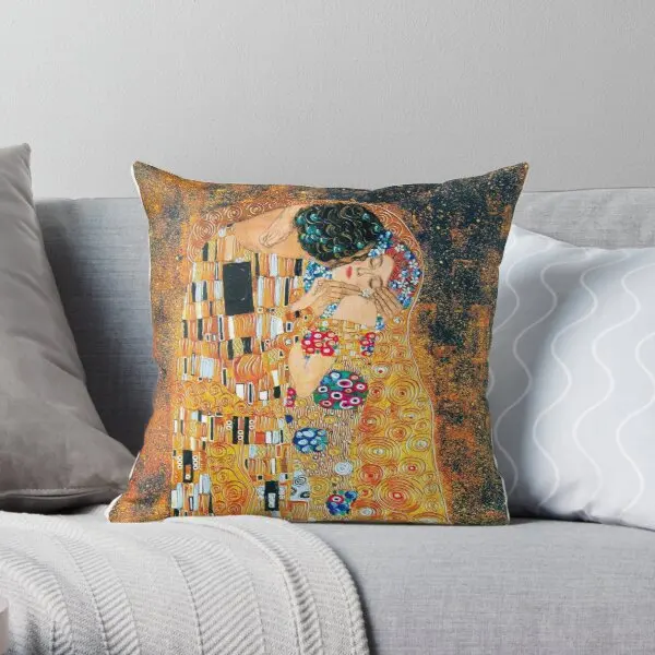 

Gustav Klimt The Kiss Printing Throw Pillow Cover Fashion Car Case Home Comfort Throw Cushion Office Sofa Pillows not include