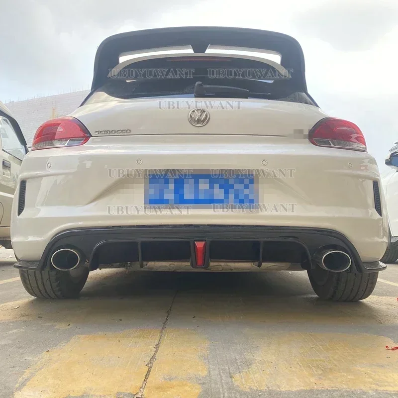 Для Volkswagen Scirocco 2009 2010 2011-2016 (только для R) диффузор заднего бампера спойлер MATT