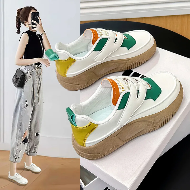 

New Women Sneakers Fashion Platform Sport Shoes Woman Non Slip Breathable Casual Shoes Ladies Loafers Increase Zapatos De Mujer