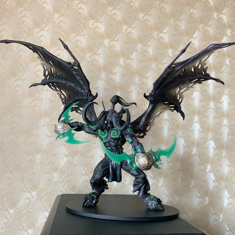 

25cm DC Game WOW Character Demon Hunter illidan Stormrage Action figure PVC statue Collectible Model kids gift toys Deluxe Boxed