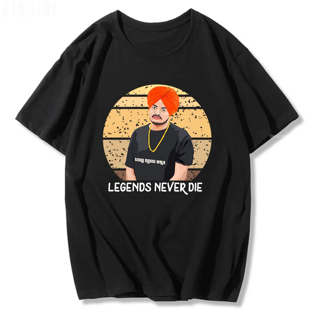

Sidhu Moose Wala T Shirt Indian Rapper Singer 100 Cotton Short Sleeve Tops Summer Streetwear Classic Tshirts Unisex Print O-Neck