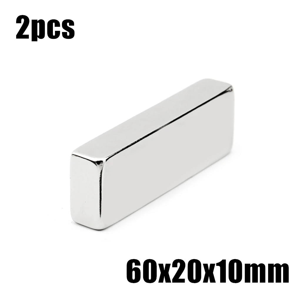 

2pcs 60x20x10mm Super Powerful Strong Rare Earth Block NdFeB Magnet Neodymium N35 Magnets 60*20*10mm