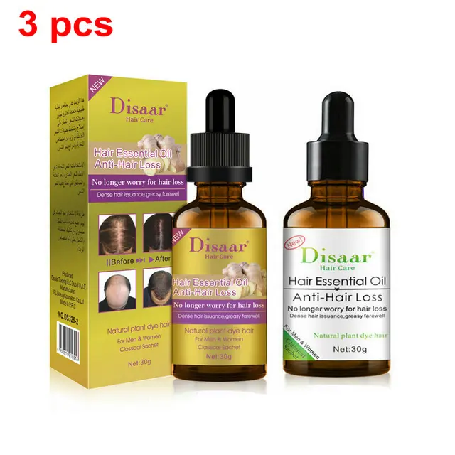 3PCS/Lot Disaar Hair Essential Oil Helps Regrowth Prevent Hair Loss Possess Dense Promotes Thickness Moisturize Scalp Hair Care 1