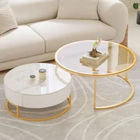 Round Luxury Coffee Tables Living Room Modern Design Console Table For Hallway Furniture Mesa De Centro De Sala Furniture