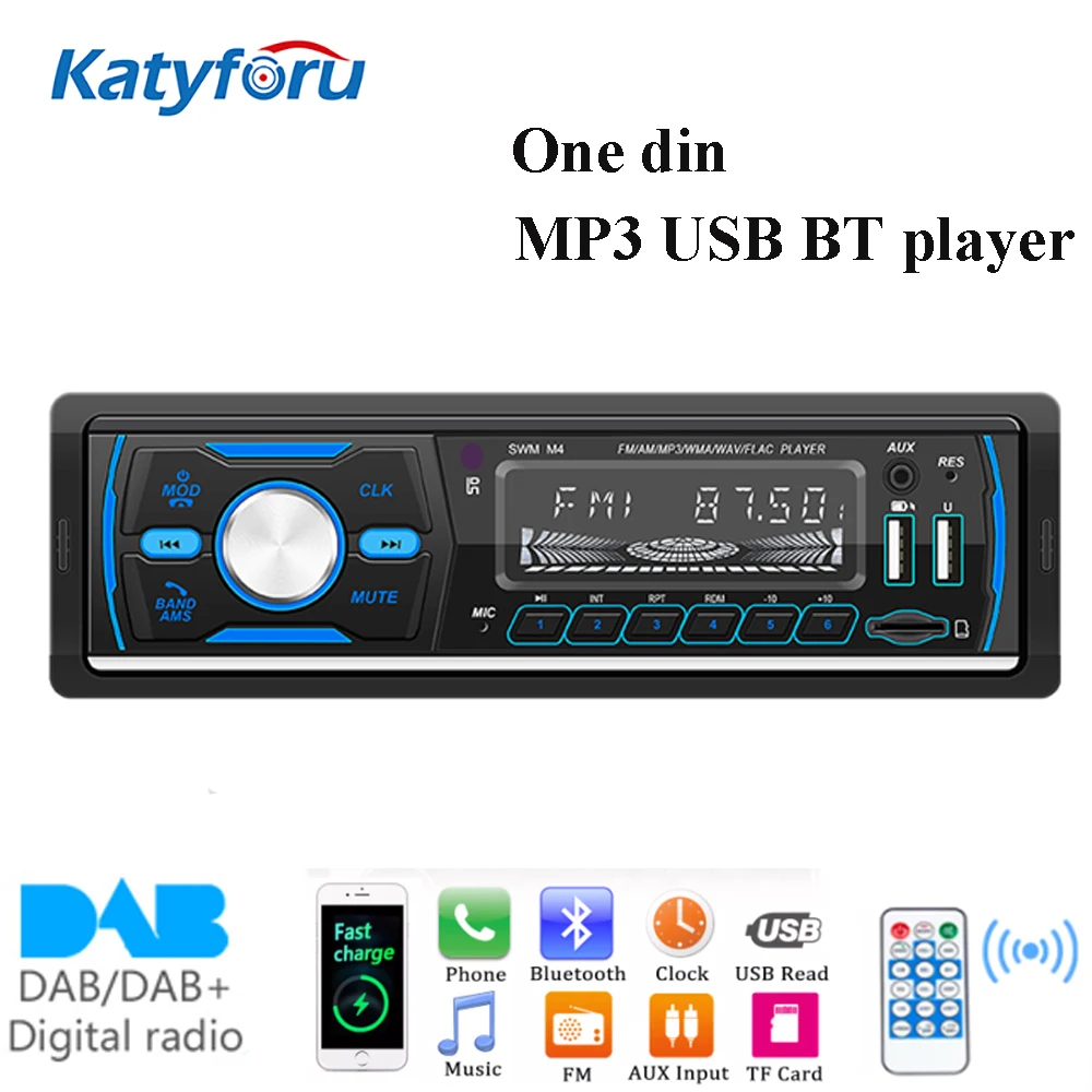 

1 Din Dab Radio Car Mp3 USB Audio Bluetooth Central Multimidia Intelligent System Subwoofer Auto Stereo C5 VW Golf 6 In Dash