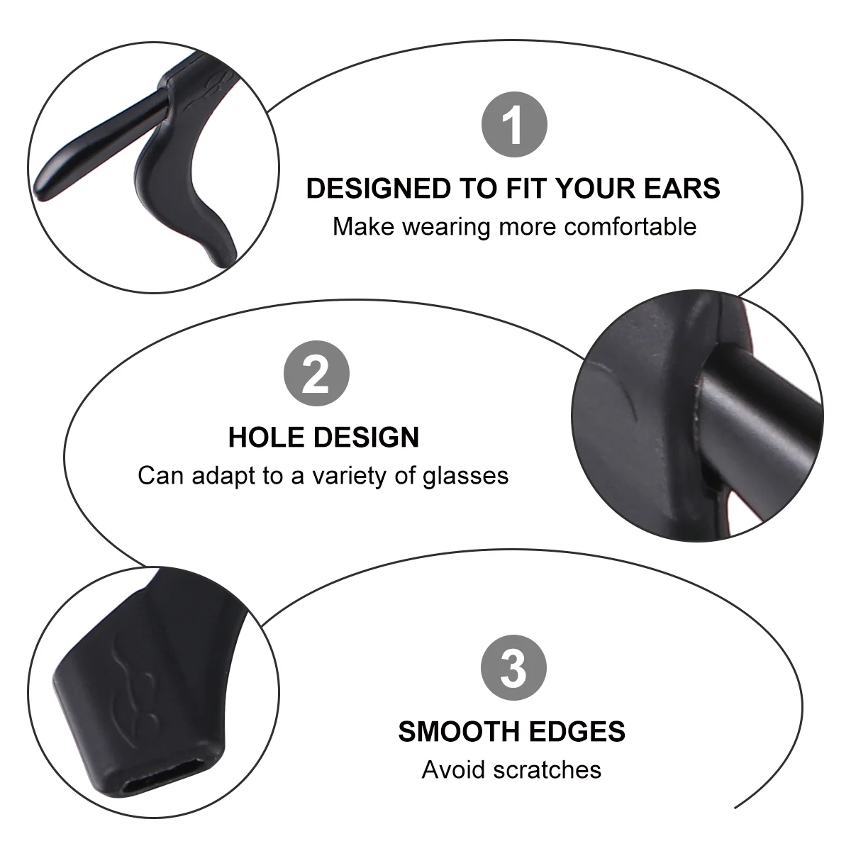 10 пар насадок для очков противоскользящий чехол синий светильник комплект