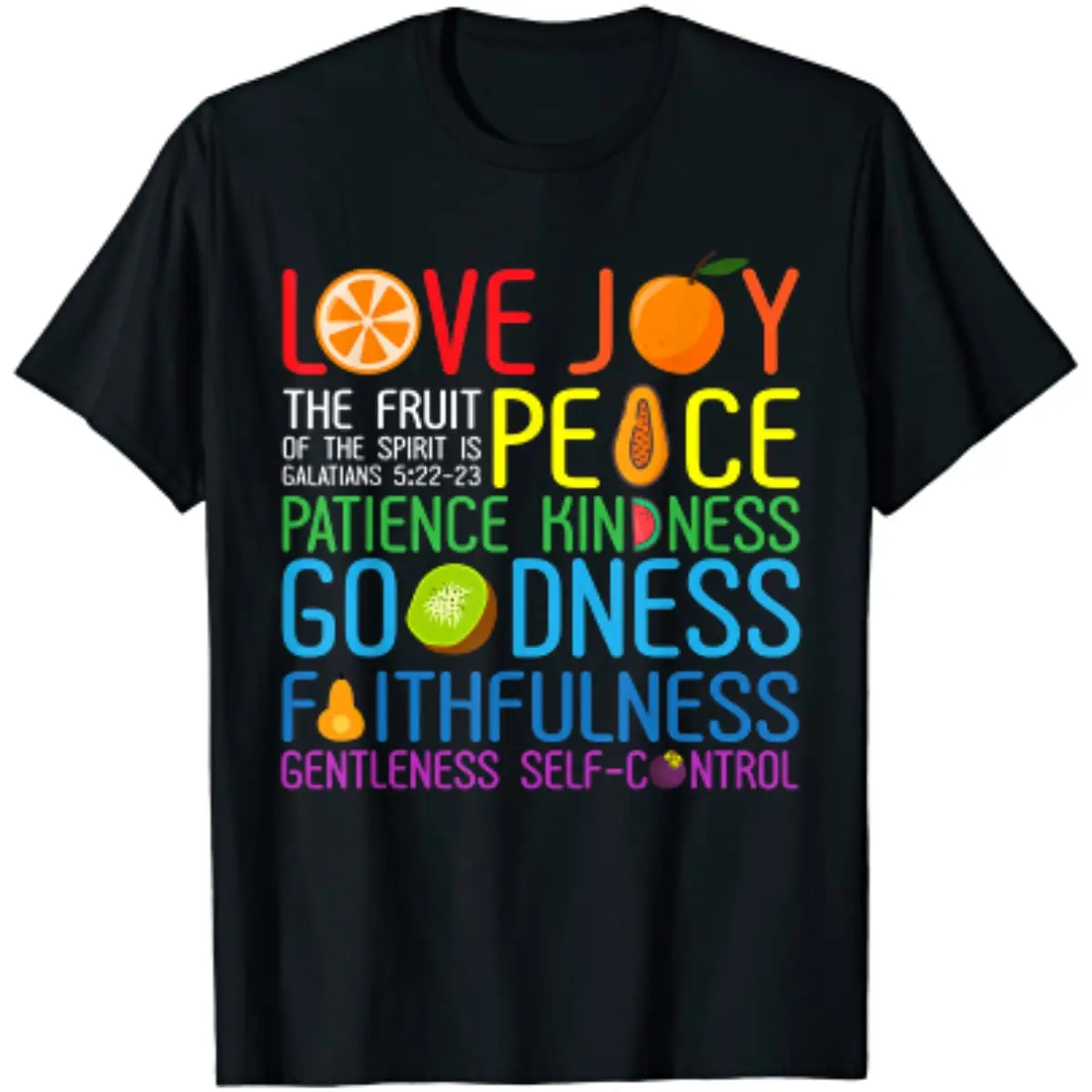 

Love Joy The Fruit of The Spirit Is Peace Patience Kindness T-Shirt Casual Cotton Daily Four Seasons Oversized T Shirt Tees