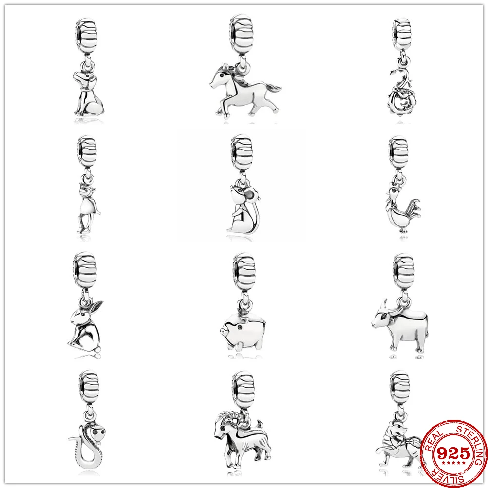 Новые модели серебряных животных собак лошадей коров свиней кроликов. ..