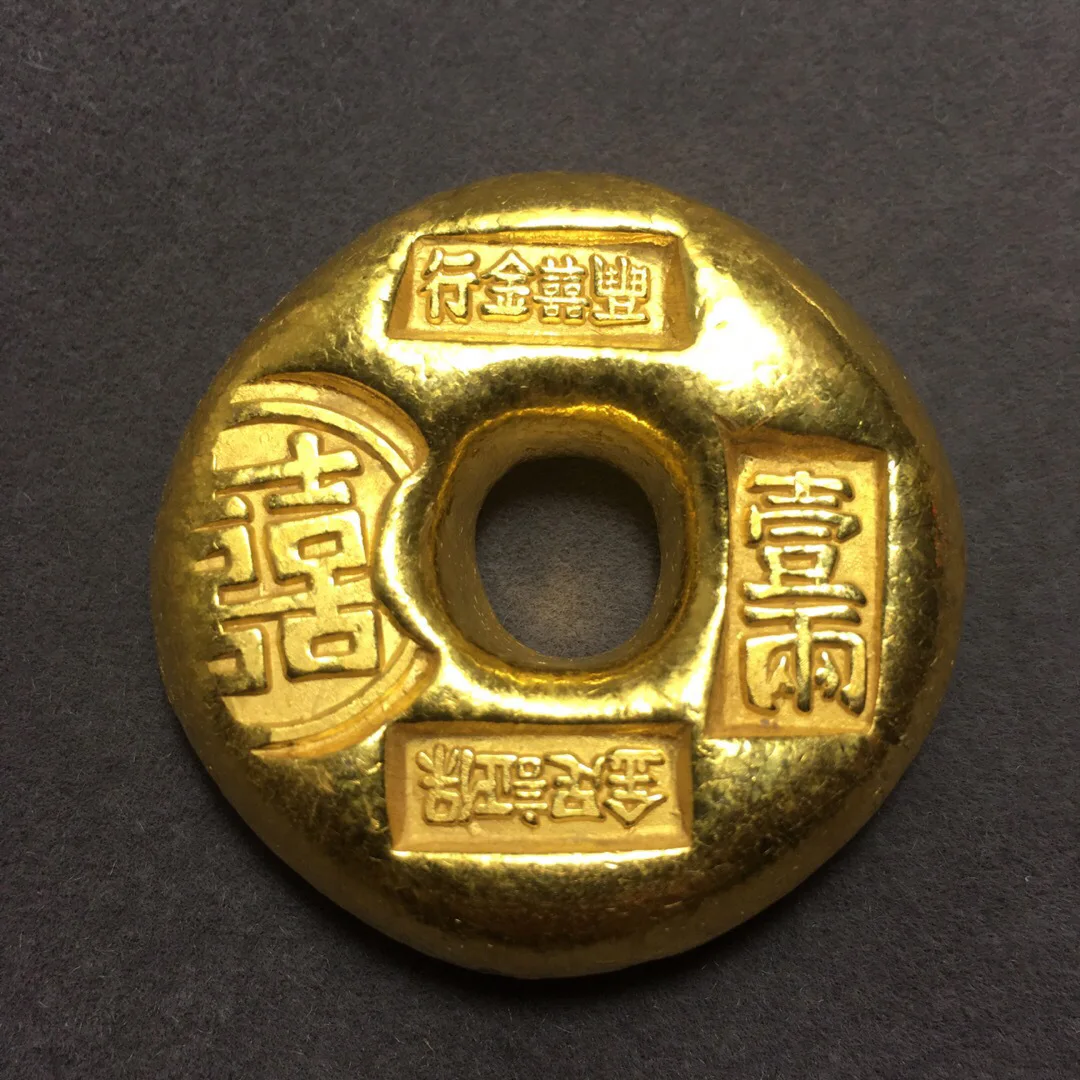 

Медный позолоченный Античный Золотой стержень, золотой слиток, золотой слиток Daqing, латунный позолоченный