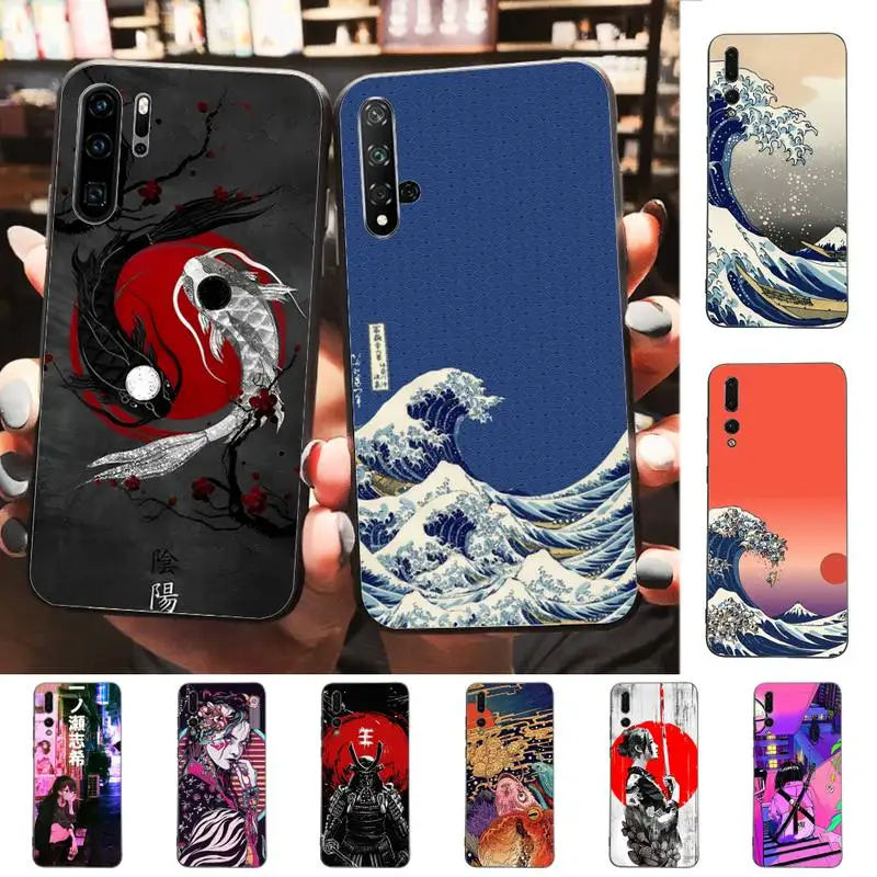 

Japanese Style Art Phone Case for Huawei P30 40 20 10 8 9 lite pro plus Psmart2019