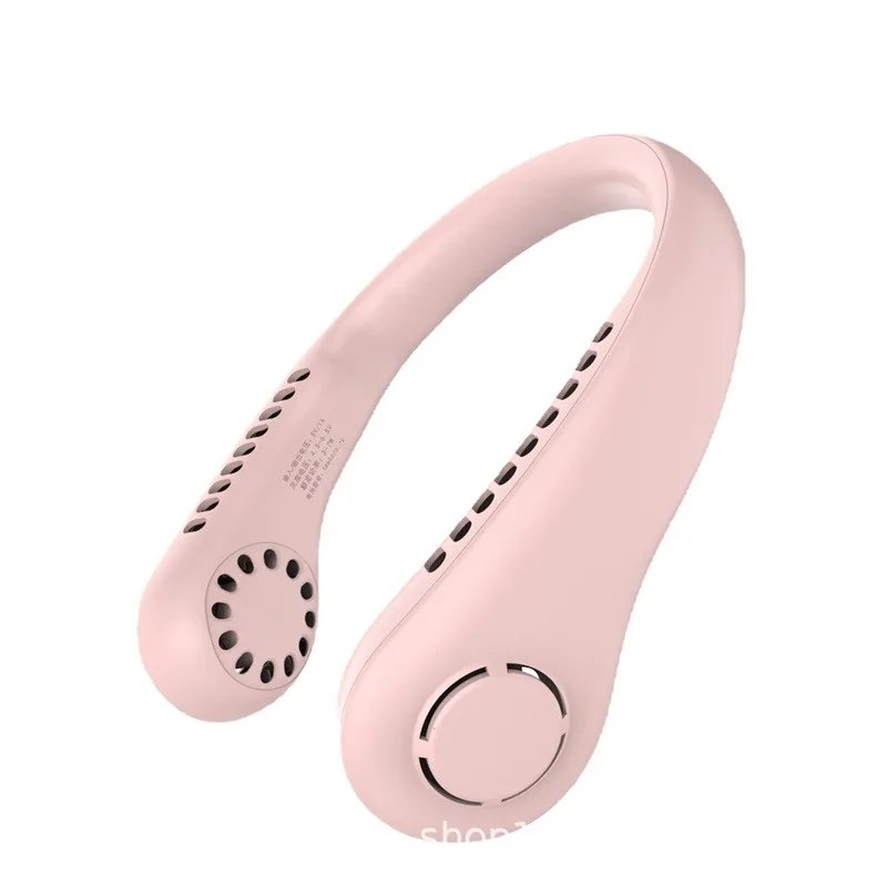 

2022 Portable Bladeless Hanging Fans USB Rechargeable Leafless Mini Neck Fan Air Conditioner Cooling Wearable Neckband Fans