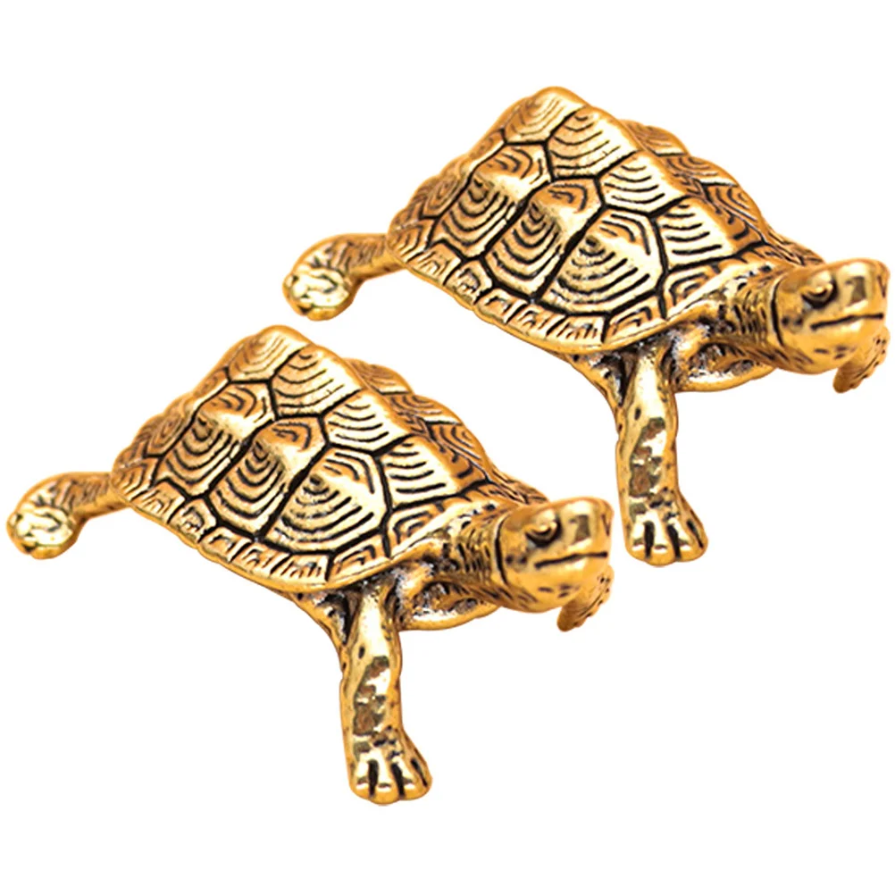 

2pcs Sturdy Smooth Exquisite Turtle Decoration for Tabletop Decor Festival Gift