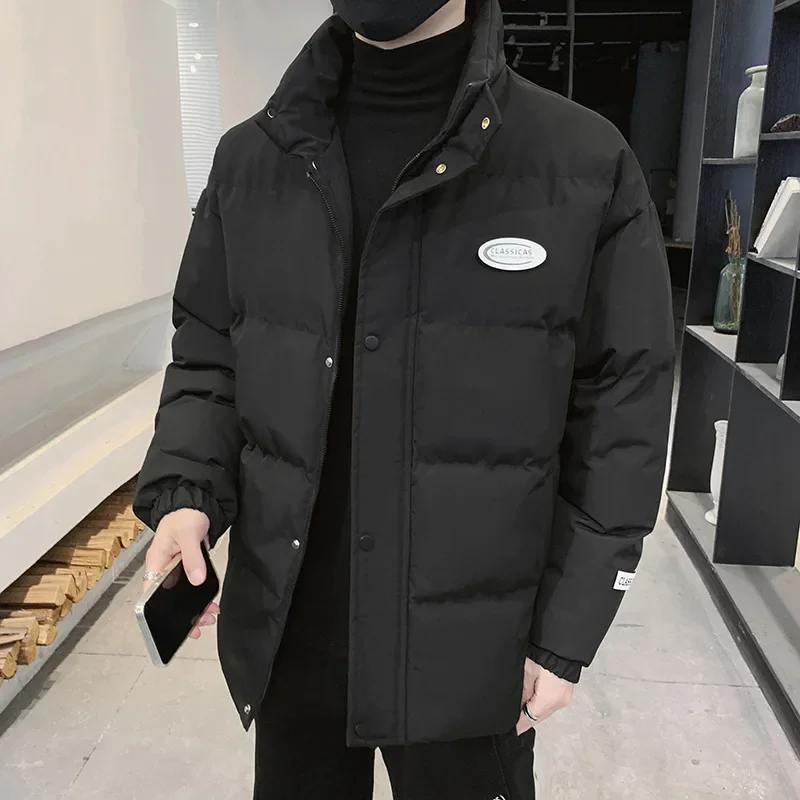 Хлопковое пальто в гонконгском стиле с воротником-стойкой для мужчин 2024 зимняя