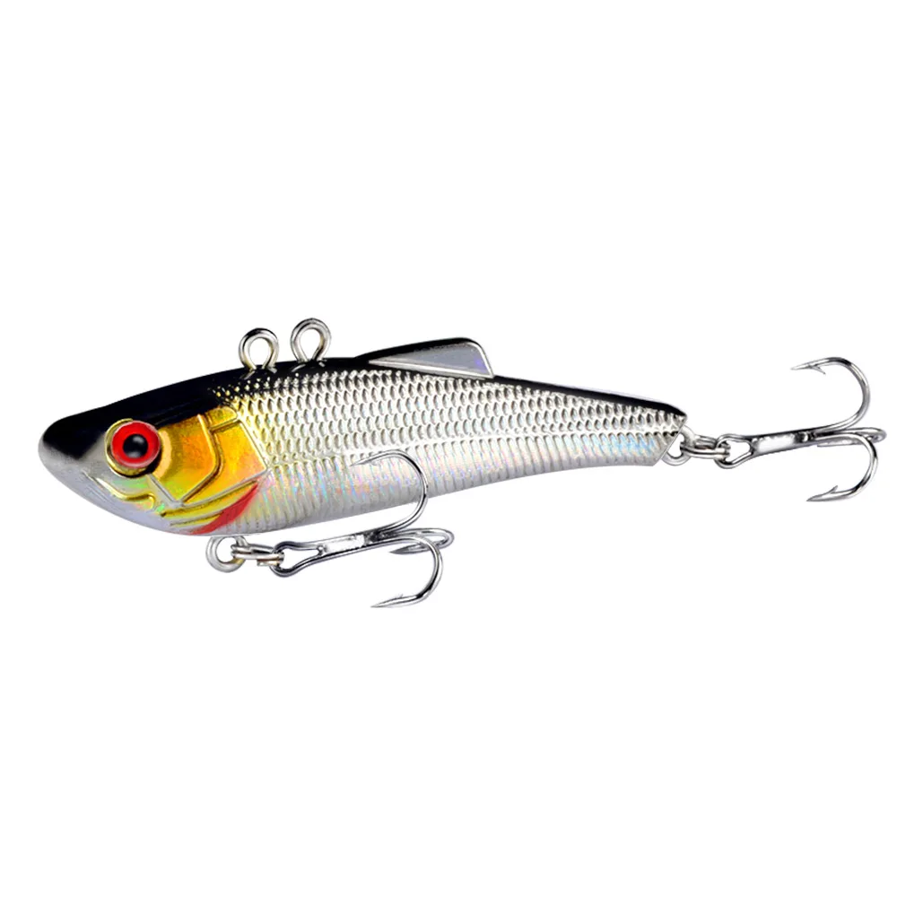 1PCS VIB Fishing Lure Swim Minnow Wobbler Hard Bait 7cm 7g Artificial Crankbait Winter Sea Bass Diving Swivel |