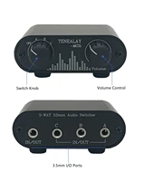 3 5mm audio switch with line volume controller 3 in 1 out 18 aux switcher splitter selector box mini inline headphone attenu