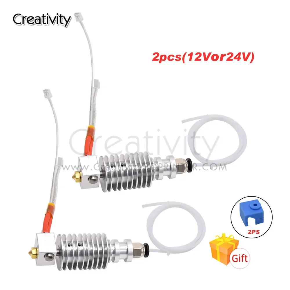 3d-принтер V5 Hotend Kit Extruder 0 4 мм V6 Сопло 12 В 24 Нагреватель Bowden J-head для 3d-принтера Mega Chiron