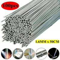 100 pcs aluminum solution welding flux cored rods wire brazing rod 1 6mm x 50cm for welding orsurfacing alloys high strength