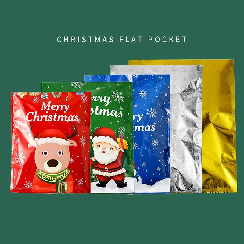 50 шт. новогодние пакеты из алюминиевой фольги с открытым верхом