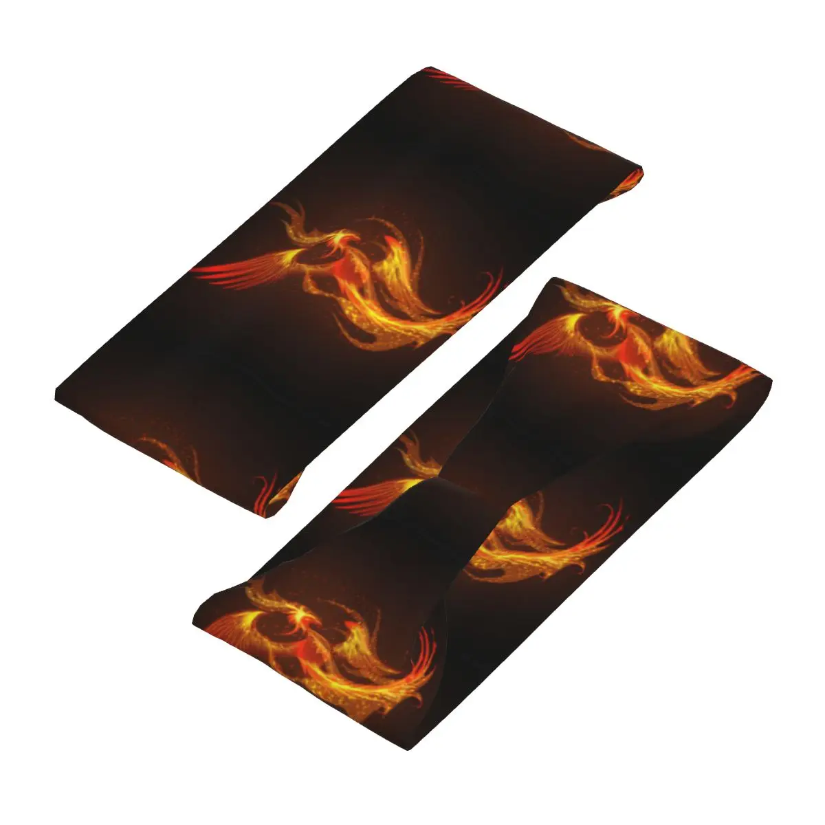 Повязка на голову с рисунком птицы Феникса поднимающейся из золы эластичная