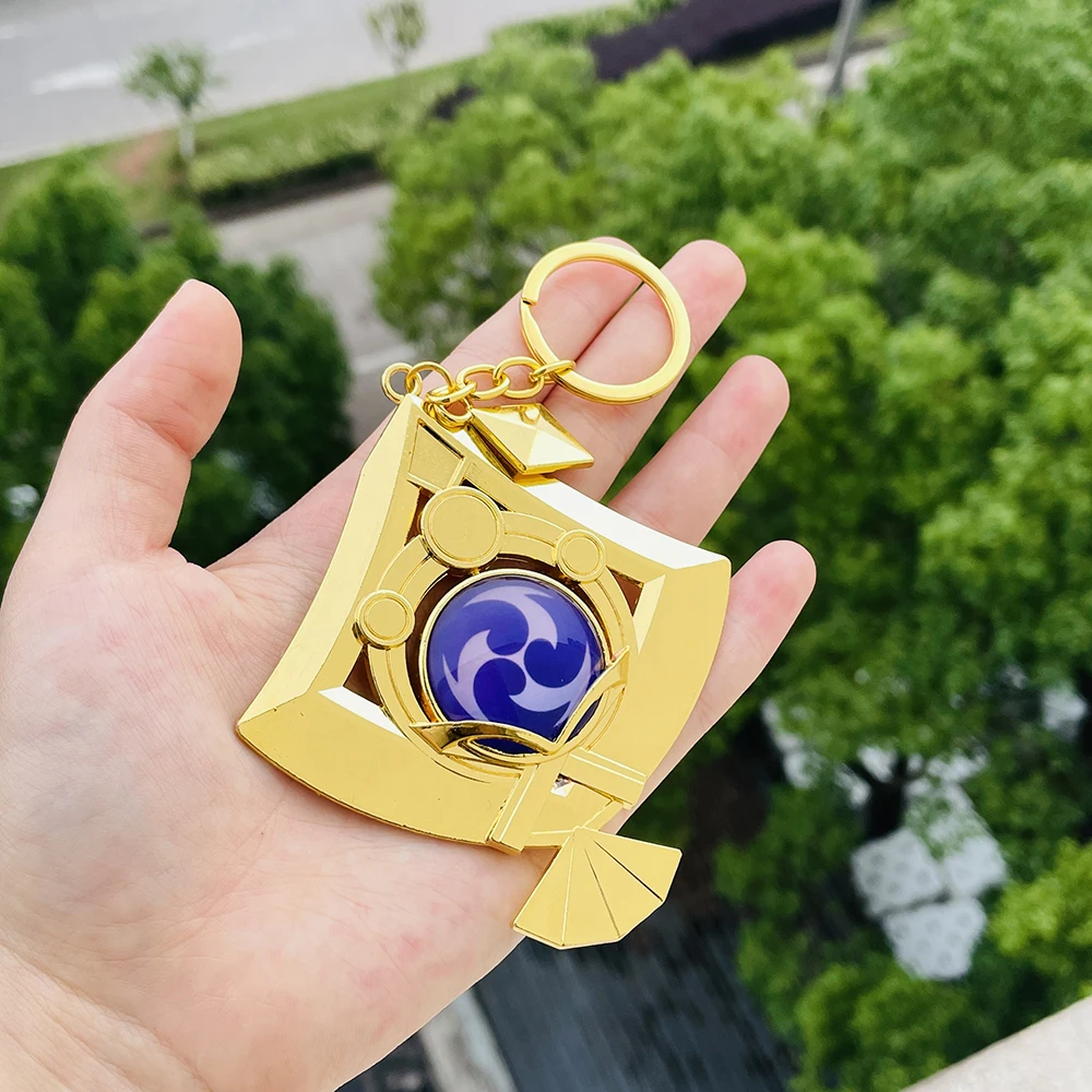 Игровой металлический брелок Genshin аниме периферийный косплей зрение гром Ия Мико