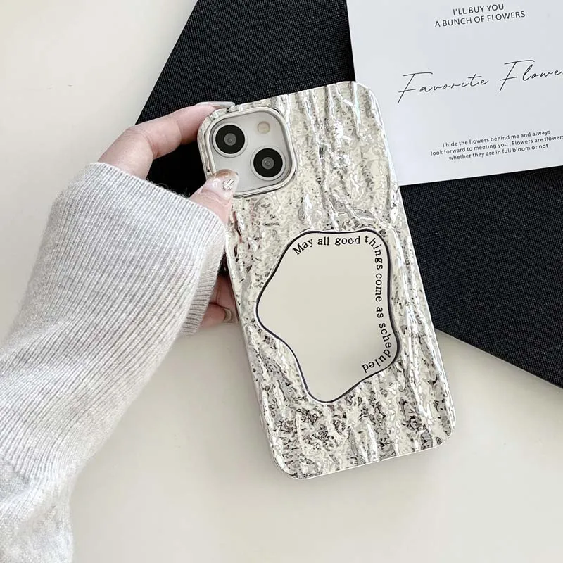 Зеркальный защитный чехол с гальваническим изображением лая для iPhone 11 12 13 14 15 Pro Max