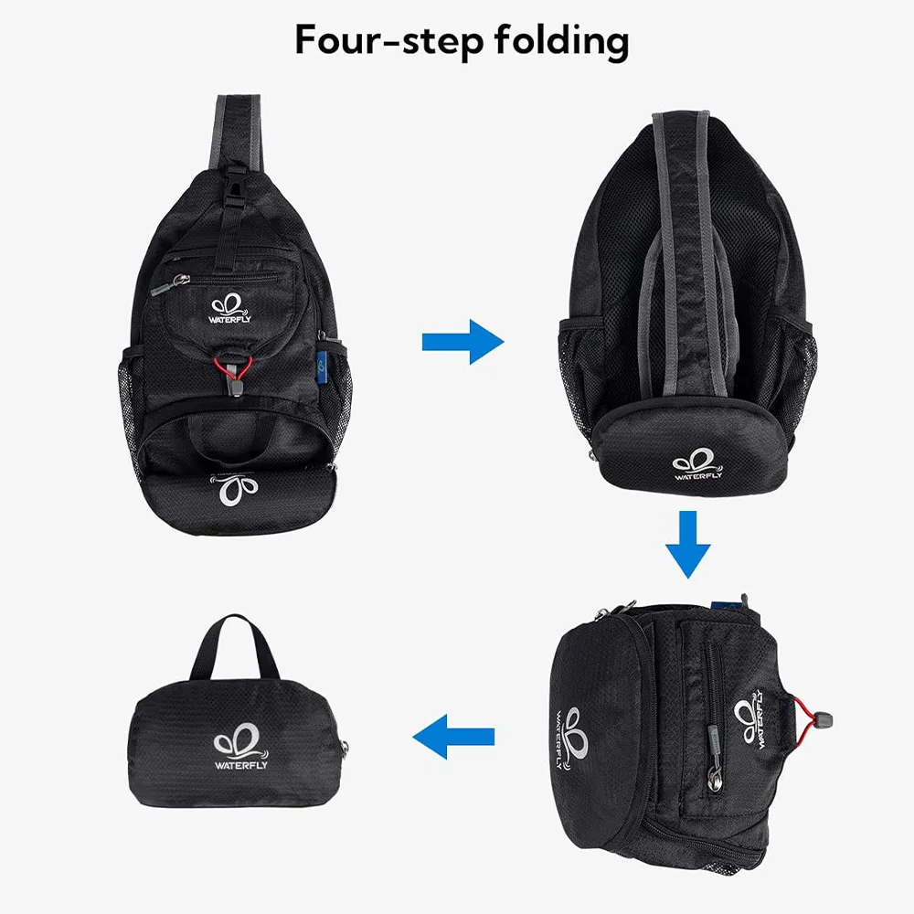 Нагрудная сумка WATERFLY маленькая через плечо упаковочный велосипедный рюкзак для