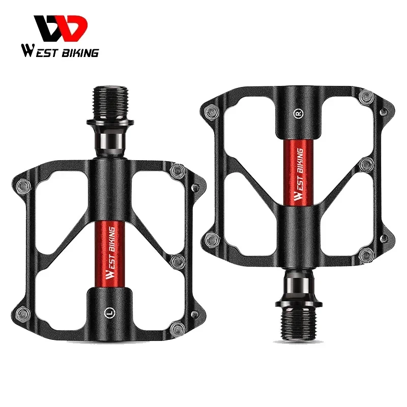 

WEST BIKING Ultralight Road Bike Pedals Titanium Shaft Carbon Tube Lightweight Racing Bike Pedals 3 Bearings Non-Slip Pedals