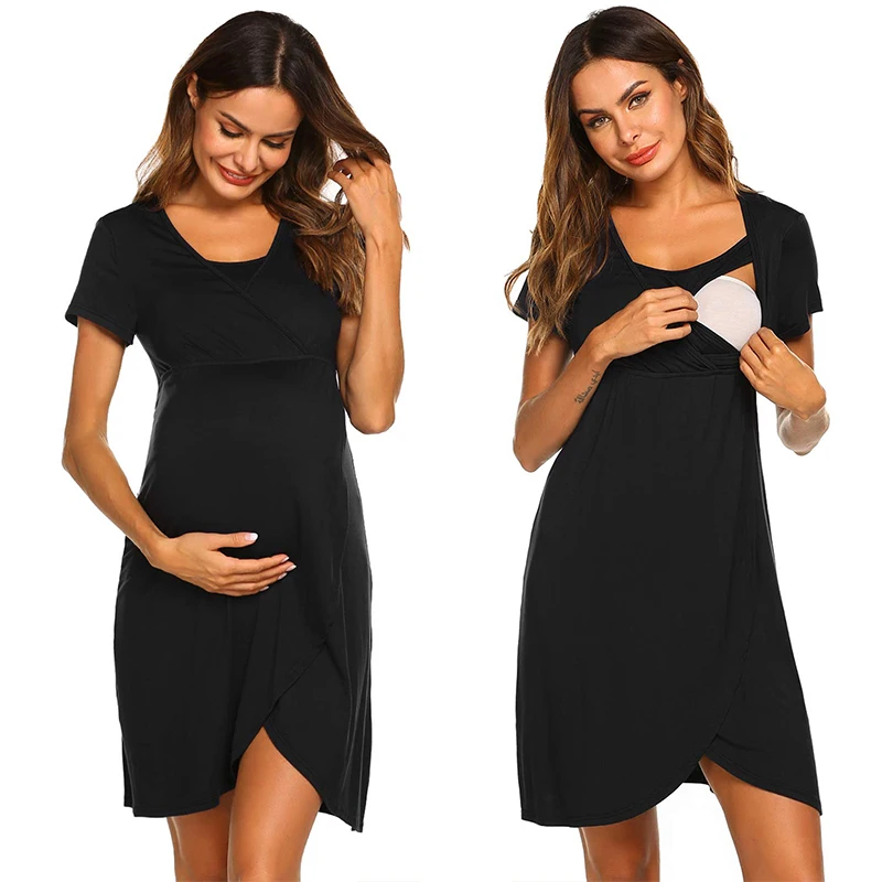 Clothes Maxi Breast Feeding Nursing Women Pregnant Breastfeeding Pregnancy Maternity Dress