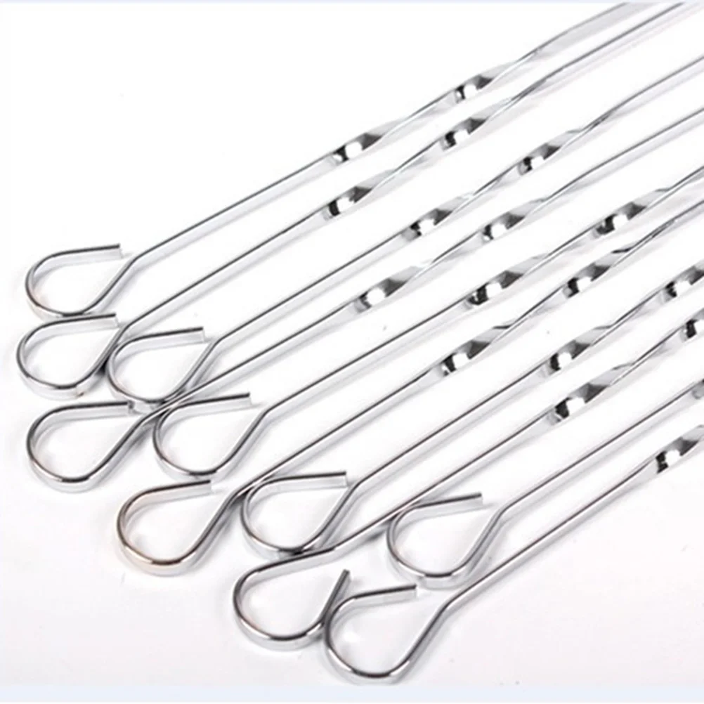 

14PCS Barbecue Sticks Portable Stainless Steel Reusable Tools Kabob for Home Picnic Party