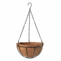 metal hanging basket flower garden pot planters 810 inch round wire plant holder pots for home balcony decoration