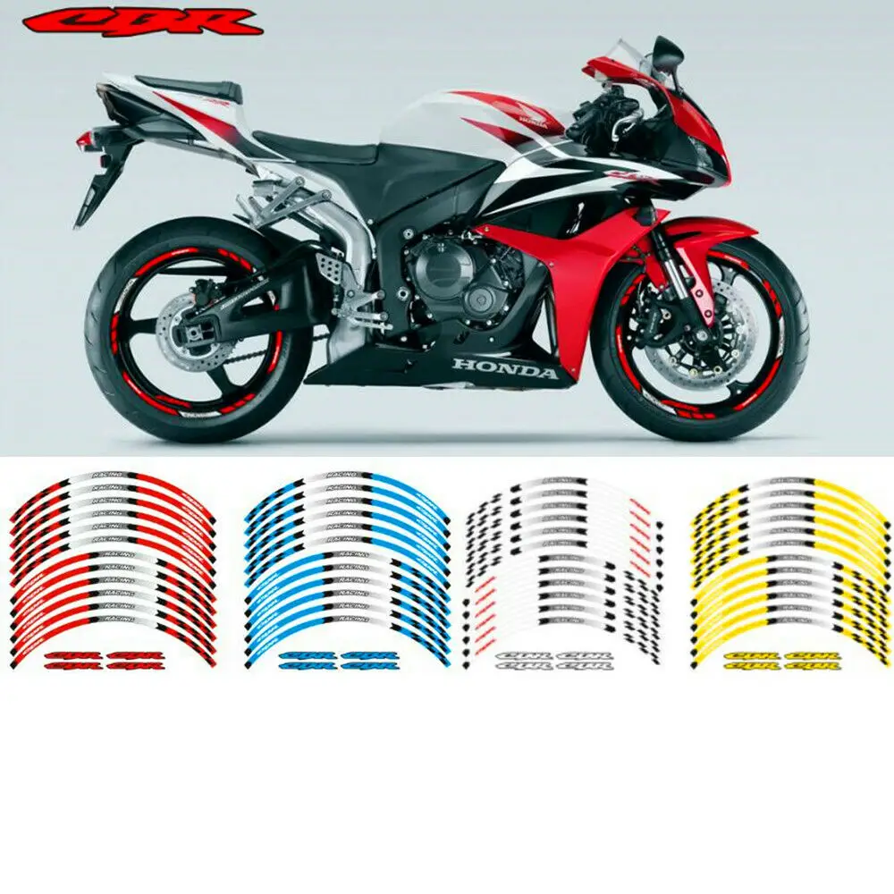 

FOR HONDA CBR 1100XX 125R 300R 500R 17" Motorcycle Accessories WHEEL STICKERS