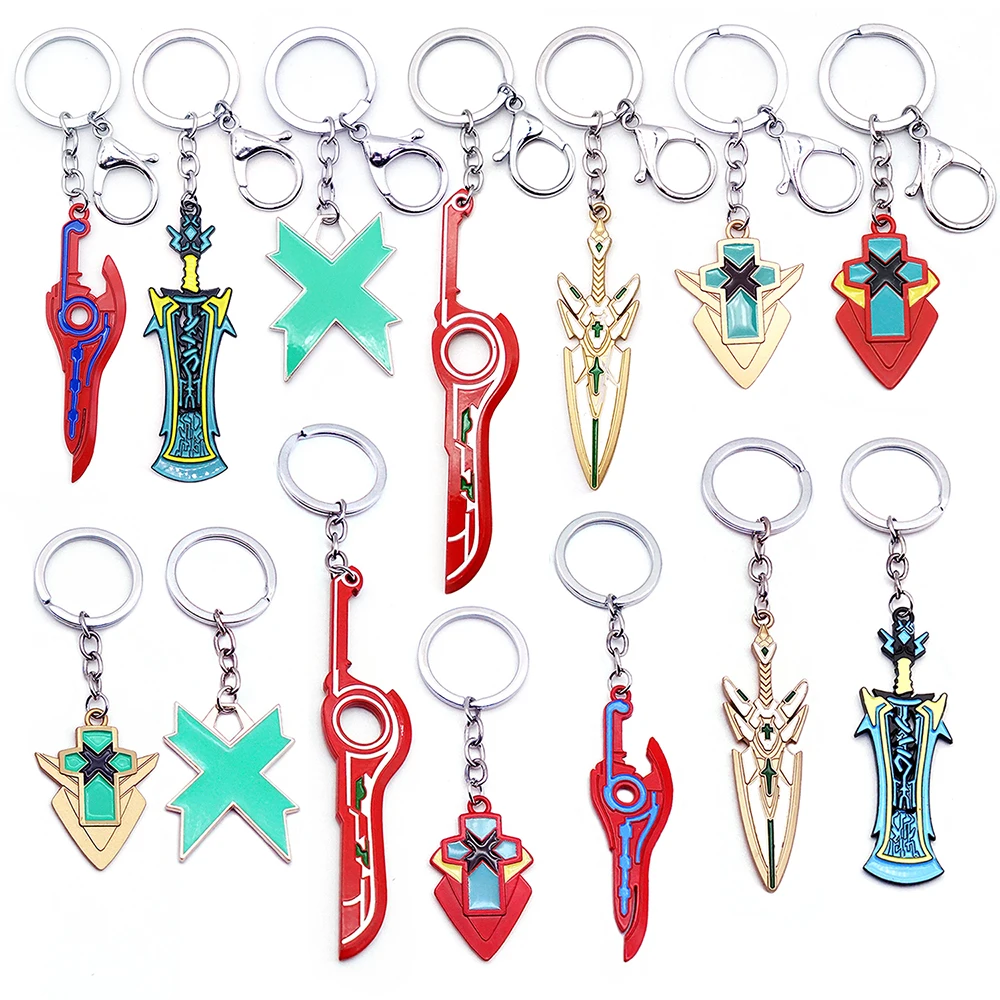 

Xenoblade Chronicles Keychain MONADO Sword Key Chain Keyring Keychains for Men Game Accessories Car Key Ring Pendant llaveros