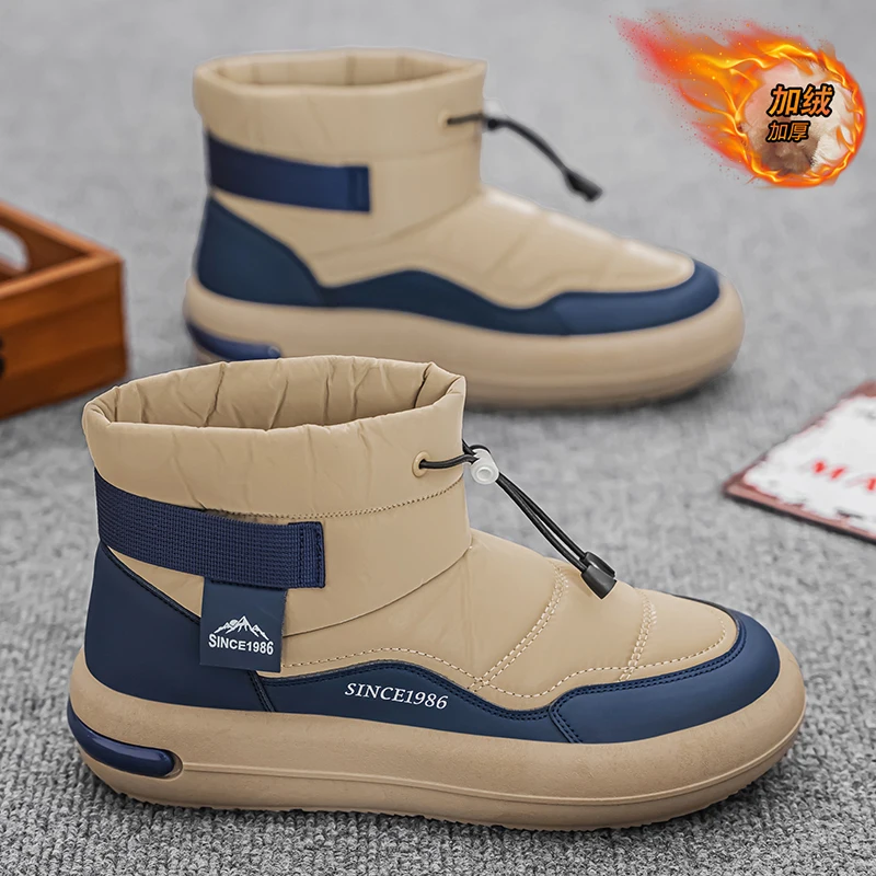 CYYTL Мужская зимняя обувь Зимние меховые теплые повседневные уличные кожаные