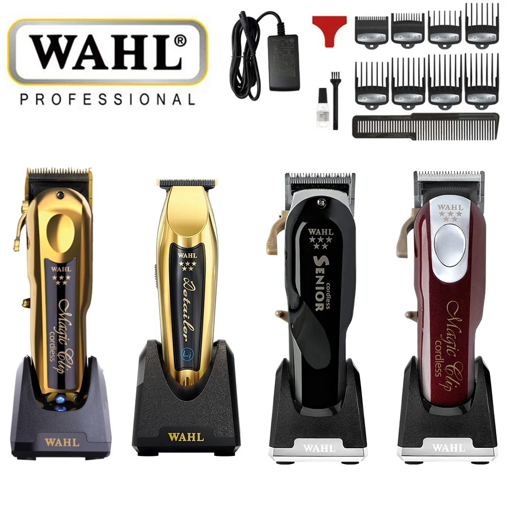 

Профессиональная машинка для стрижки волос Wahl 8148 с волшебным зажимом для головы, электрический беспроводной триммер для мужчин, Парикмахерская Машинка для стрижки