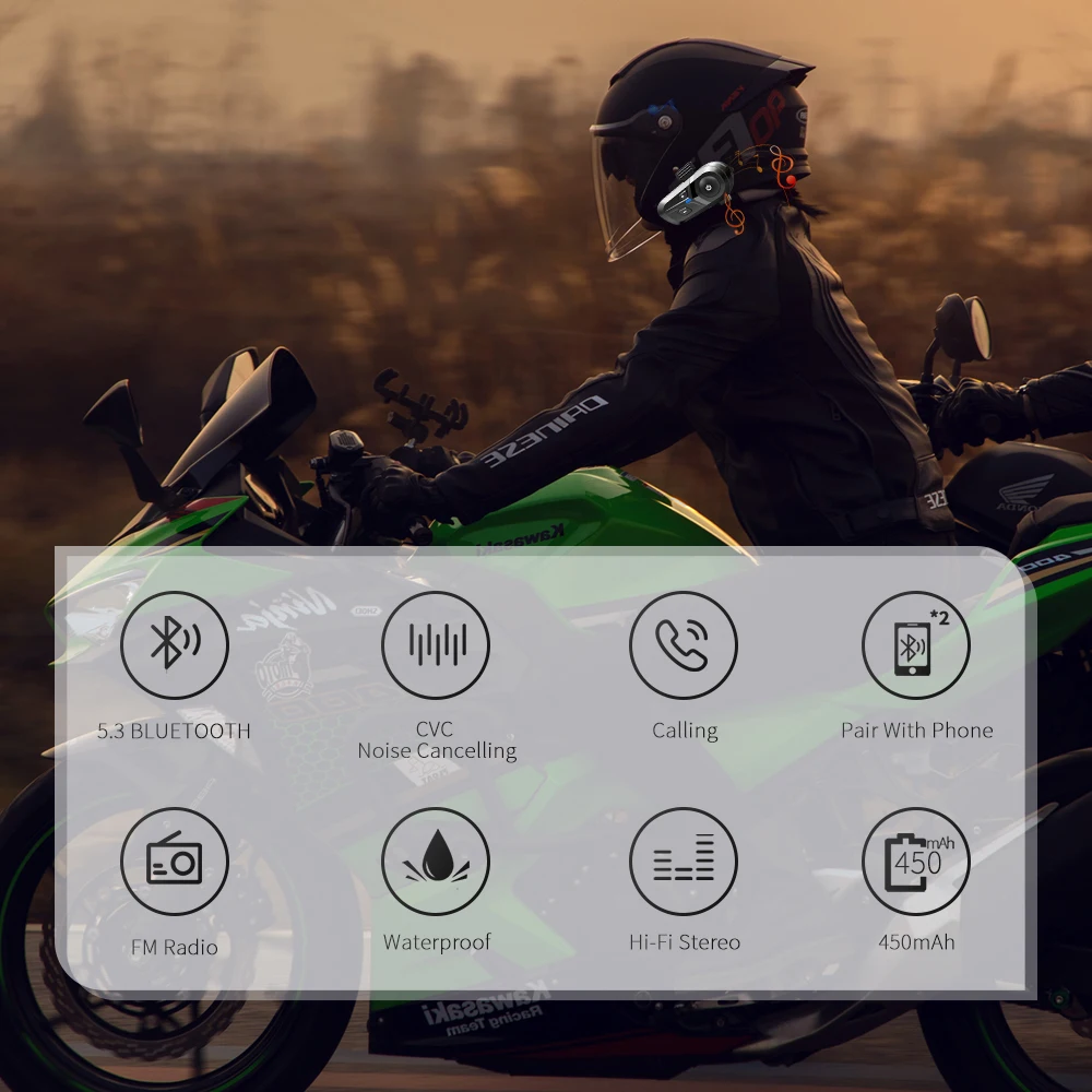 Bluetooth-гарнитура для мотоциклетного шлема L1 с шумоподавлением