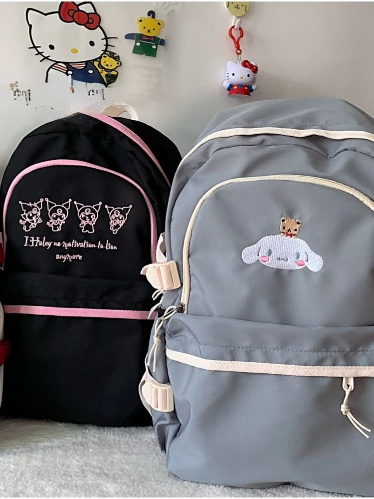 Homemade Backpack Cartoon Cute Large Capacity Japanese Women's Preppy School Handbag Sanrio Large Capacity Waterproof