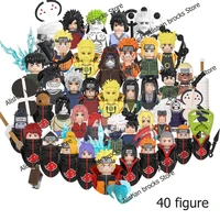 wm6105 naruto sasuke sakura kakashi jiraiya tsunade anime dolls mini action toy figures cartoon assemble blocks kid birthdaygift