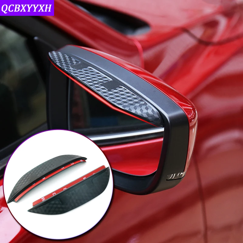 

For Skoda Scala Superb Fabia Kodiaq Karoq Kamiq 2015-2022 Car Rearview Mirror Eyebrow Rain Gear Shield Anti-rain Cover Stickers