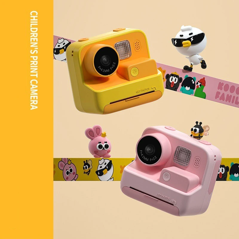 Enlarge Children Instant Camera Print Camera For Kids 1080P Video Photo Digital Camera With Print Paper Birthday Gift For Child Girl Boy