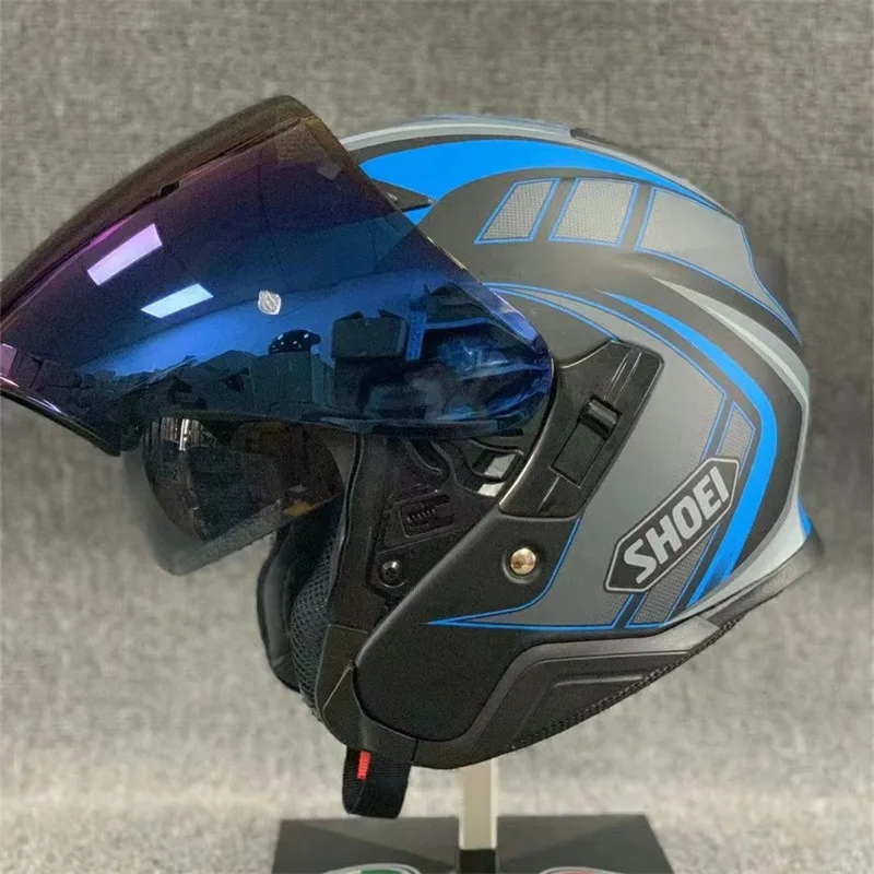 

Полушлем SHOEI 3/4 J-круиз, серый циклонный мотоциклетный шлем второго поколения с двойными линзами, мотоциклетные шлемы