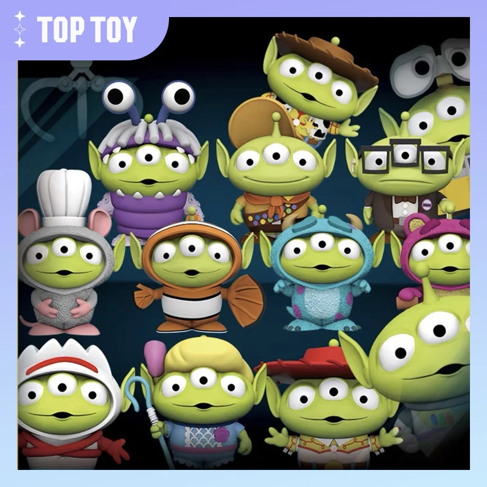 

TOPTOY Disney Toy Story 4 Green Alien MEA Costume Party Series Action Figures Anime Blind Box Mystery Collection Figurine Model