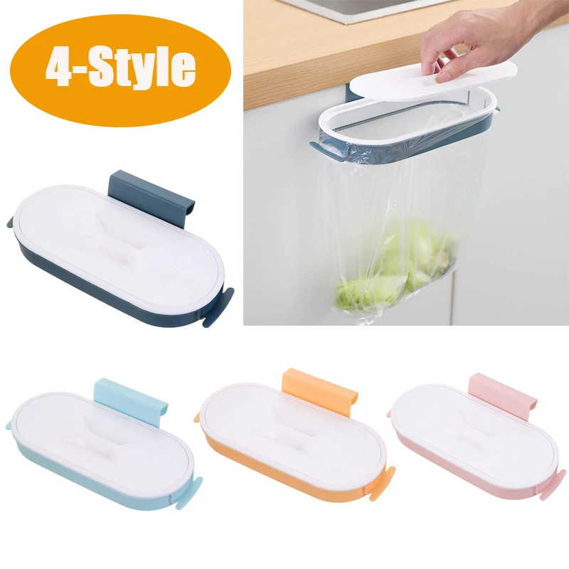 

Garbage Hanging Bag Holder Kitchen Organzier Trash Storage Rack Bag Hook Scouring Pad Dry Shelf Cupboard Storage Holder Racks