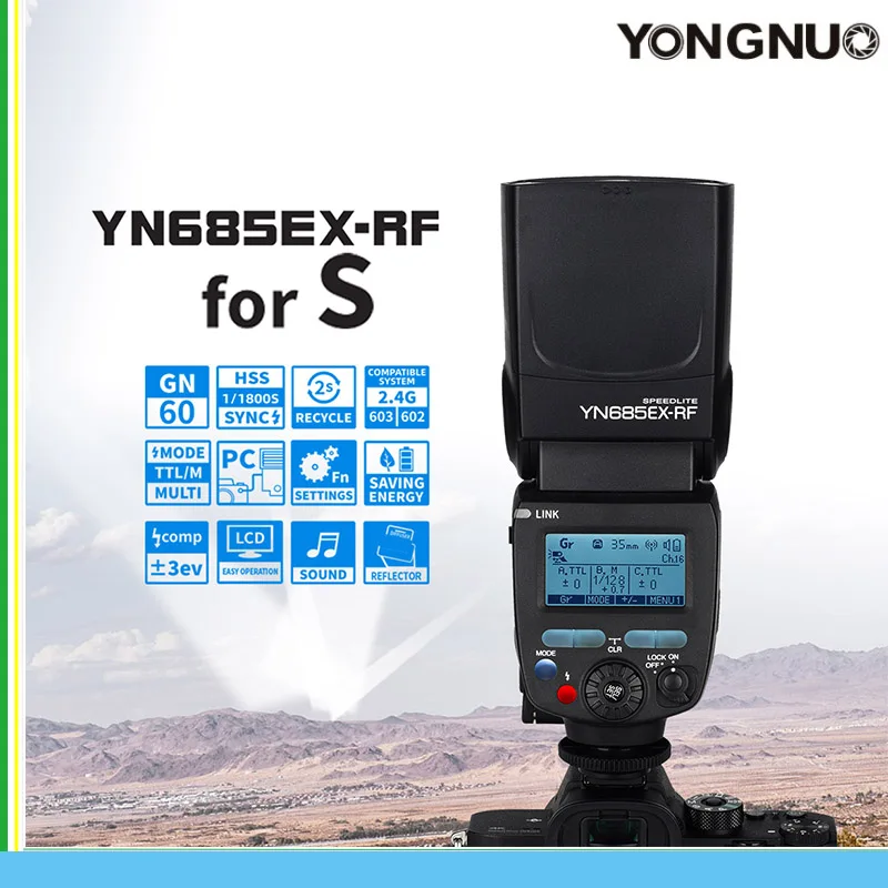 

YONGNUO YN685EX-RF Camera Flash High-Speed Sync TTL Speedlite for Sony Mirrorless Camea Flash Wireless HSS TTL Speedl Speedlite